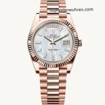 1:1 Super Clone Uhr Rolex Day-Date 228235-0056 Roségold mit Perlmutt-Zifferblatt 40mm