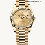 Super Clone Rolex Day-Date 228238-0005 Champagnerfarbenes Zifferblatt 40mm