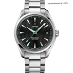 Super Clone Omega Seamaster 231.10.42.21.01.004 schwarzes Zifferblatt mit grünen Akzenten 41,5mm