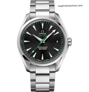 Super Clone Omega Seamaster 231.10.42.21.01.004 schwarzes Zifferblatt mit grünen Akzenten 41,5mm