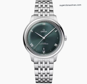 Premium Replica Uhr Omega De Ville 434.10.40.20.03.001 mit grünem Zifferblatt und Stahlband 40 mm