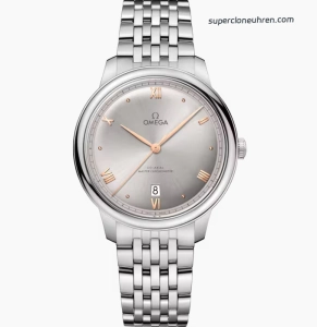 Premium Replica Uhr Omega De Ville 434.10.40.20.06.001 Edelstahl mit goldfarbenen Zeigern 40mm