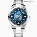 Premium Replica Uhr Omega Seamaster Aqua Terra 220.10.43.22.03.001 mit blauem Zifferblatt aus Edelstahl 43mm