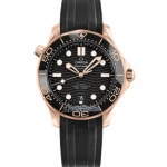 Premium Replica Uhr Omega Seamaster Diver 300M 210.62.42.20.01.002 Roségold Schwarze Keramiklünette 42mm