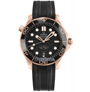 Premium Replica Uhr Omega Seamaster Diver 300M 210.62.42.20.01.002 Roségold Schwarze Keramiklünette 42mm