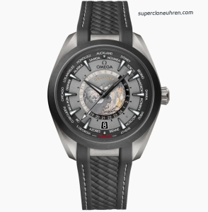 Premium Replica Uhr Omega Seamaster Aqua Terra Worldtimer 220.92.43.22.99.001 Titan 43 mm