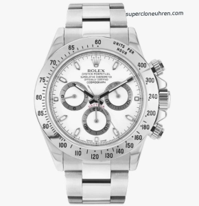 Super Clone Rolex Daytona 116520 weißes Zifferblatt Edelstahl 40 mm