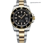 1:1 Super Clone Uhr Rolex Submariner 116613LN-0001 Schwarz Zwiebelgold 40mm