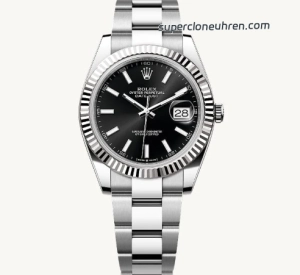 Premium Replica Uhr Rolex Datejust 126334-0018 mit geriffelter Edelstahllünette 41mm