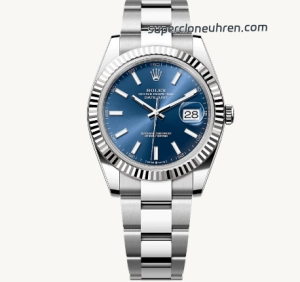 Super Clone Rolex Datejust m126334-0001 mit geriffelter Lünette und Oysterband 41mm