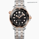 1:1 Super Clone Uhr Omega Seamaster Diver 300M 210.20.42.20.01.001 Stahl Roségold 42mm
