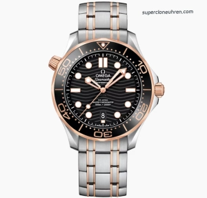 1:1 Super Clone Uhr Omega Seamaster Diver 300M 210.20.42.20.01.001 Stahl Roségold 42mm