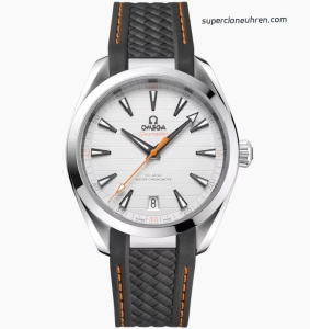 Premium Replica Uhr Omega Seamaster Aqua Terra 220.12.41.21.02.002 silbernes Teak-Zifferblatt Kautschukband 41mm
