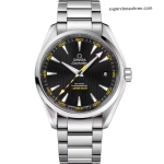 Premium Replica Uhr Omega Seamaster Aqua Terra 231.10.42.21.01.002 Edelstahl Schwarz-Gelb 41,5 mm
