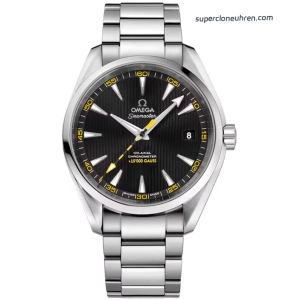 Premium Replica Uhr Omega Seamaster Aqua Terra 231.10.42.21.01.002 Edelstahl Schwarz-Gelb 41,5 mm