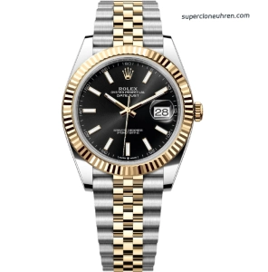 Premium Replica Uhr Rolex Datejust m126333-0014 Bicolor mit geriffelter Lünette 41mm