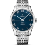 Premium Replica Uhr Omega De Ville 431.10.41.21.03.001 blaues Zifferblatt Edelstahl 41 mm