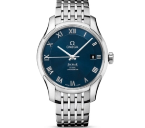 Premium Replica Uhr Omega De Ville 431.10.41.21.03.001 blaues Zifferblatt Edelstahl 41 mm