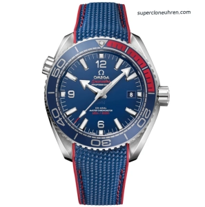 Premium Replica Uhr Omega Seamaster Olympic Games 522.32.44.21.03.001 blau-rotes Zifferblatt 44 mm