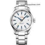 Premium Replica Uhr Omega Seamaster 231.10.42.21.02.005 silbernes Zifferblatt mit goldfarbenem Sekundenzeiger 41,5 mm