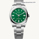 Super Clone Rolex Oyster Perpetual m126000-0005 mit grünem Zifferblatt aus Edelstahl 36 mm