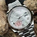 Premium Replica Uhr Rolex Day-Date m228236-0010 weißes Zifferblatt mit römischen Ziffern 40mm