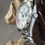 Premium Replica Uhr Rolex Day-Date m228236-0010 weißes Zifferblatt mit römischen Ziffern 40mm