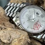 Premium Replica Uhr Rolex Day-Date m228236-0010 weißes Zifferblatt mit römischen Ziffern 40mm