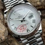 Premium Replica Uhr Rolex Day-Date m228236-0010 weißes Zifferblatt mit römischen Ziffern 40mm