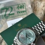 Premium Replica Uhr Rolex Day-Date m228236-0006 eisblaues Zifferblatt mit Diamantindizes 40 mm