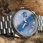 Super Clone Rolex Day-Date m228239-0007 blaues Zifferblatt mit römischen Ziffern 40mm