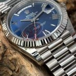 Super Clone Rolex Day-Date m228239-0007 blaues Zifferblatt mit römischen Ziffern 40mm