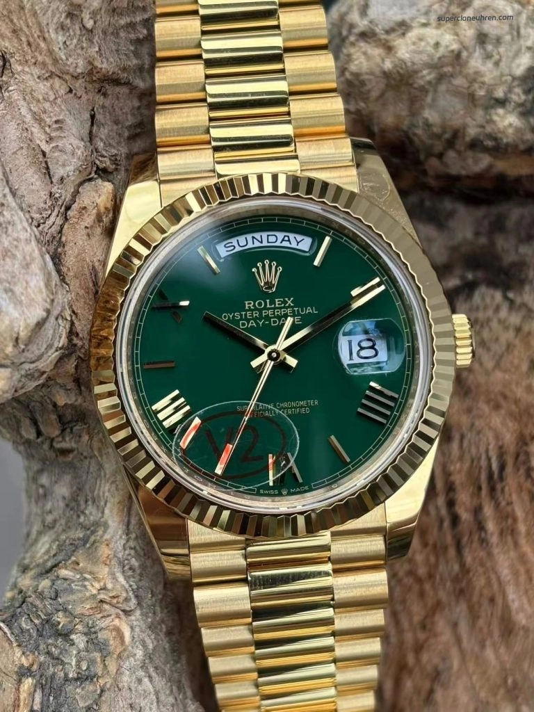 Premium Replica Uhr Rolex Day-Date m228238-0061 grünes Zifferblatt 40mm
