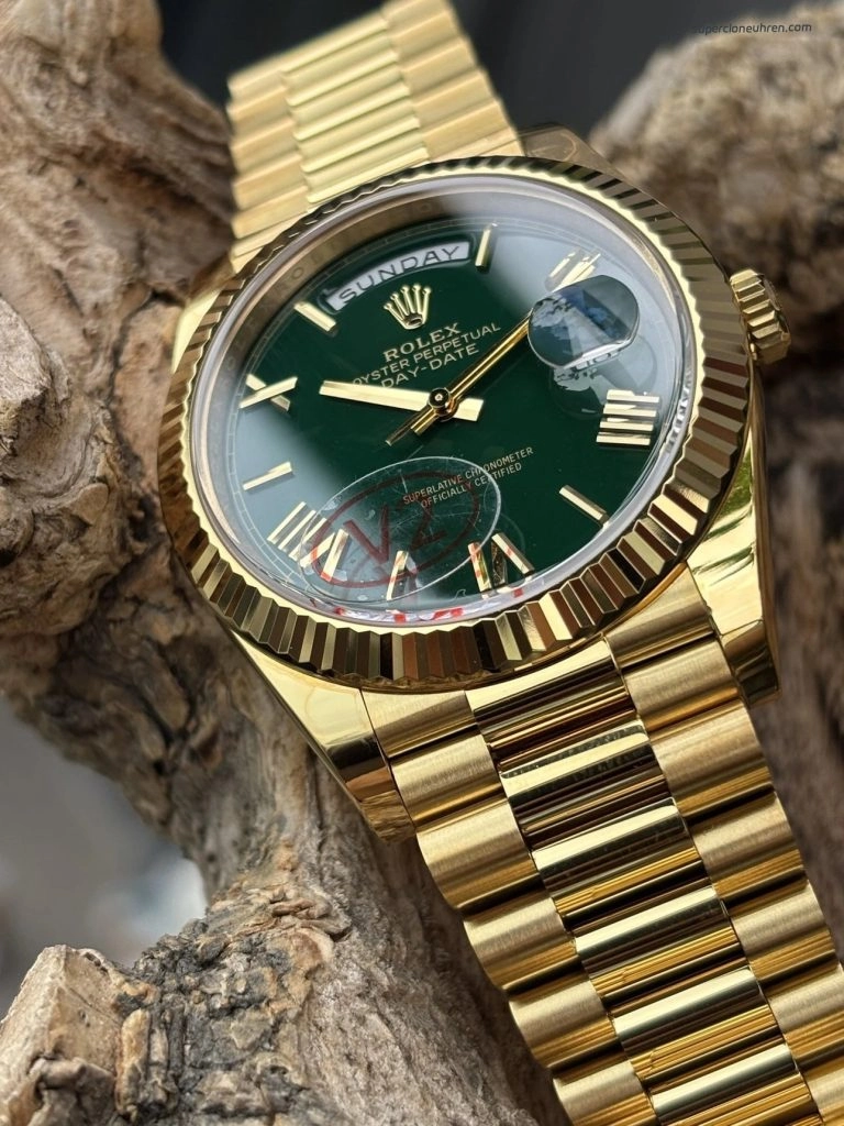 Premium Replica Uhr Rolex Day-Date m228238-0061 grünes Zifferblatt 40mm