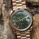 Premium Replica Uhr Rolex Day-Date m228235-0025 Roségold Mintgrün 40mm
