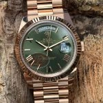 Premium Replica Uhr Rolex Day-Date m228235-0025 Roségold Mintgrün 40mm