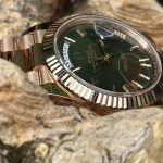 Premium Replica Uhr Rolex Day-Date m228235-0025 Roségold Mintgrün 40mm