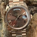 Premium Replica Uhr Rolex Day-Date m228235-0002 Roségold mit braunem Zifferblatt 40mm