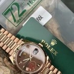 Premium Replica Uhr Rolex Day-Date m228235-0002 Roségold mit braunem Zifferblatt 40mm