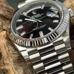 Premium Replica Uhr Rolex Day-Date m228239-0005 schwarzes Zifferblatt 40mm