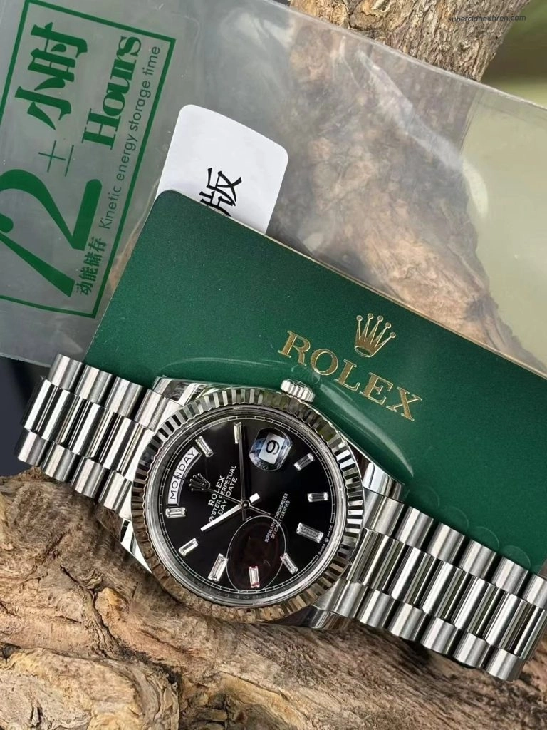Premium Replica Uhr Rolex Day-Date m228239-0005 schwarzes Zifferblatt 40mm