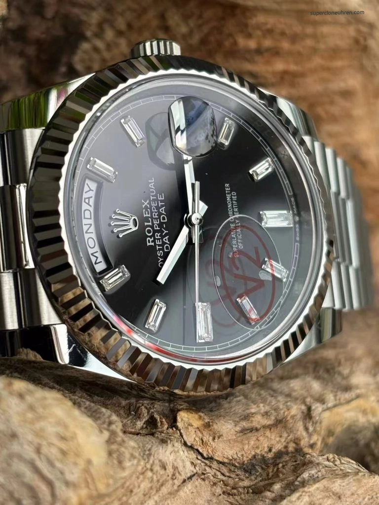 Premium Replica Uhr Rolex Day-Date m228239-0005 schwarzes Zifferblatt 40mm