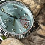 1:1 Super Clone Uhr Rolex Day-Date M228236-0012 eisblaues Zifferblatt mit römischen Ziffern 40mm