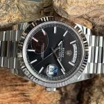 Premium Replica Uhr Rolex Day-Date m228239-0004 schwarzes Zifferblatt mit Leuchtindizes 40mm