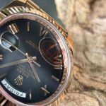 Premium Replica Uhr Rolex Day-Date m228235-0055 Roségold mit grauem Verlaufzifferblatt 40mm