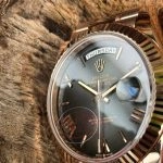 Premium Replica Uhr Rolex Day-Date m228235-0055 Roségold mit grauem Verlaufzifferblatt 40mm