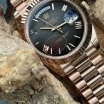 Premium Replica Uhr Rolex Day-Date m228235-0055 Roségold mit grauem Verlaufzifferblatt 40mm