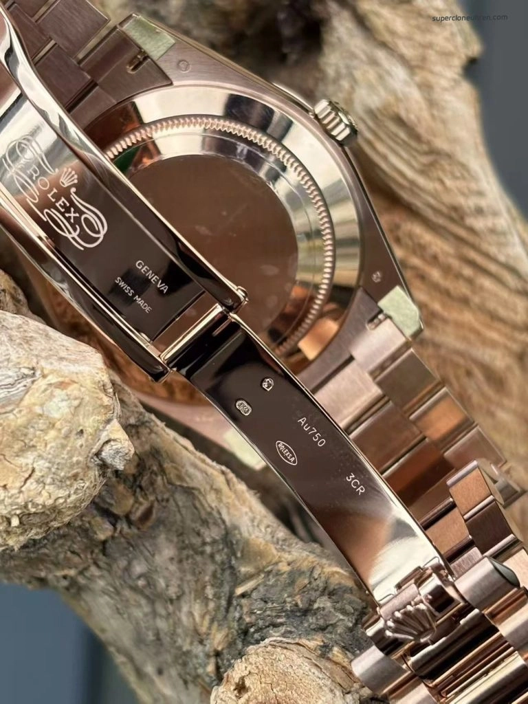 Premium Replica Uhr Rolex Day-Date m228235-0055 Roségold mit grauem Verlaufzifferblatt 40mm