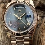 Premium Replica Uhr Rolex Day-Date m228235-0055 Roségold mit grauem Verlaufzifferblatt 40mm