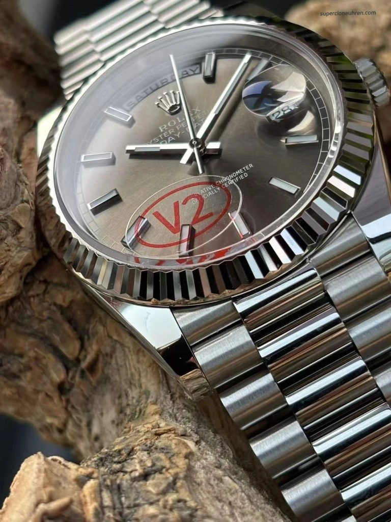 Premium Replica Uhr Rolex Day-Date m228239-0060 graues Zifferblatt 40 mm
